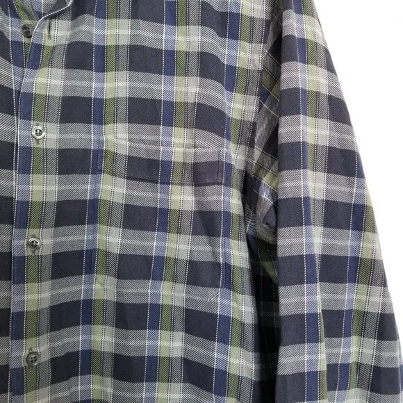 ZegnaSport Plaid Button Up Long Sleeve Shirt Med - Picture 3 of 7